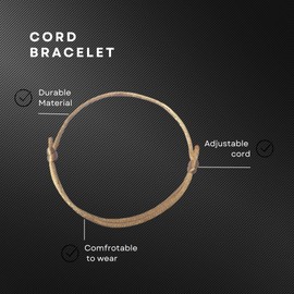 The Original Kabbalah Cord String Bracelet, Evil Eye Protection Prayer and Blessing, Good Luck, Adjustable one Size fits all- Handmade (Gold)