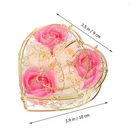 SHOWERORO Romantic Rose Soap Artificial Flower Petals for Valentine's Day Elegant Floral Decor for Home for Girlfriend Wife and Special Occasions