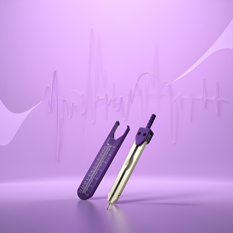 Purple EKG Calipers Measuring Tool, ECG Calipers Measuring Tool,Caliper Divider