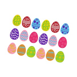 Perfeclan Filz Osterdiy Craft Kits Ostern Ornamente zum Nähen dekorativer Verzierer Aufkleber für Kindergartenparty Geburtstag, Ostereier