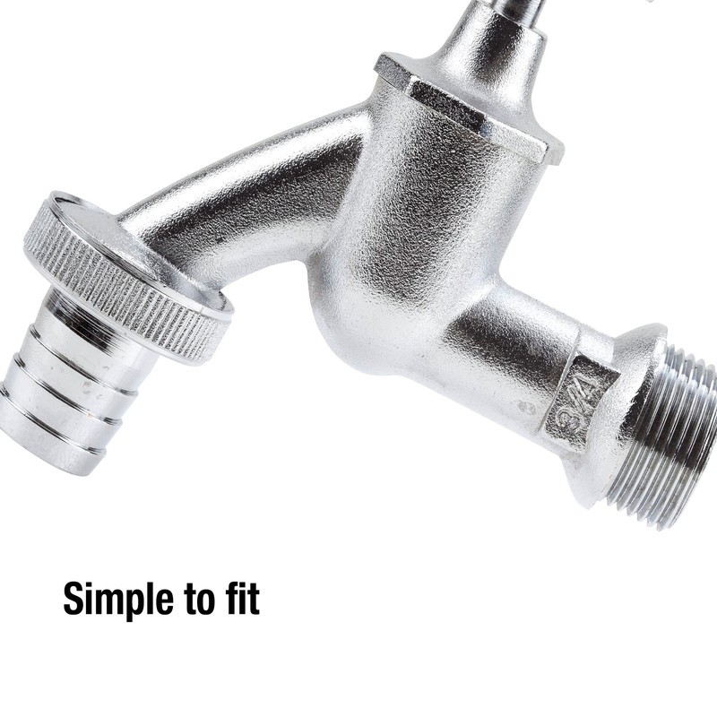 Gardena Tap with hose fitting: chrome-plated water crane for indoor