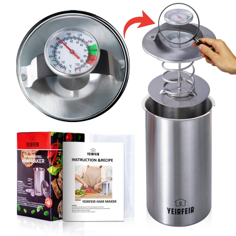 YEIRFEIR 304 Stainless Steel Ham Maker Press With Large Dial