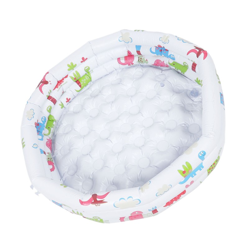 Inflatable Kiddie Pool PVC 31.5 Inch Cartoon Dinosaur Round Outdoor