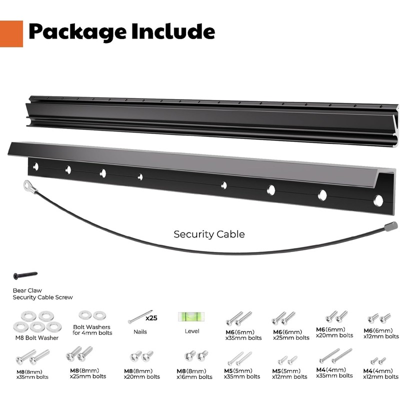 AENTGIU Studless TV Wall Mount, Heavy Duty Drywall TV Bracket