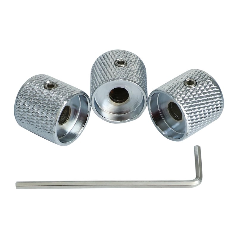 OVSAL 3PCS Electric Bass Guitar Knobs Synthetic Cat's - Eye
