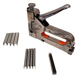 3-Way Adjustable Depth Staple Tacker and Gun (Includes: 3/8" Crown, U-Shape and Brad Nails)