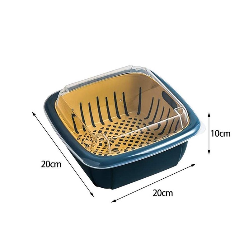 Colander Set with Strainer Bowl, Kitchen Colander with Lid Household