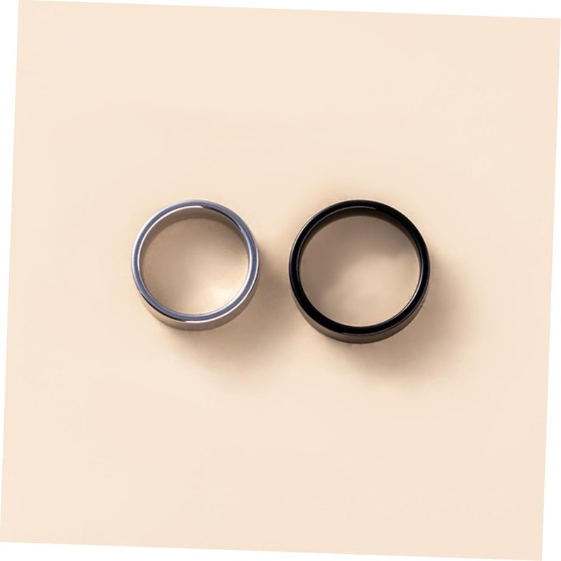 COHEALI 2sets Yin Ring Set Couples Ring for Him and