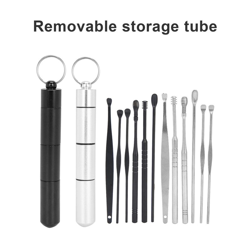 Set of 2 Earwax Remover Tool Kit, Stainless Steel Ear
