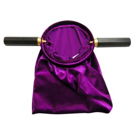 JWG Industries Velveteen Purple Violet Church Religious Offering Bag Pouch, Set of 2