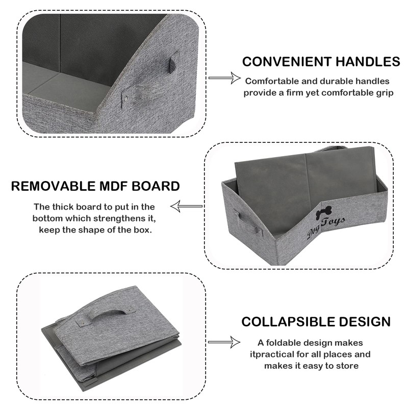 Morezi Pet Supplies Storage Box, Canvas Dog Toy Box, Foldable