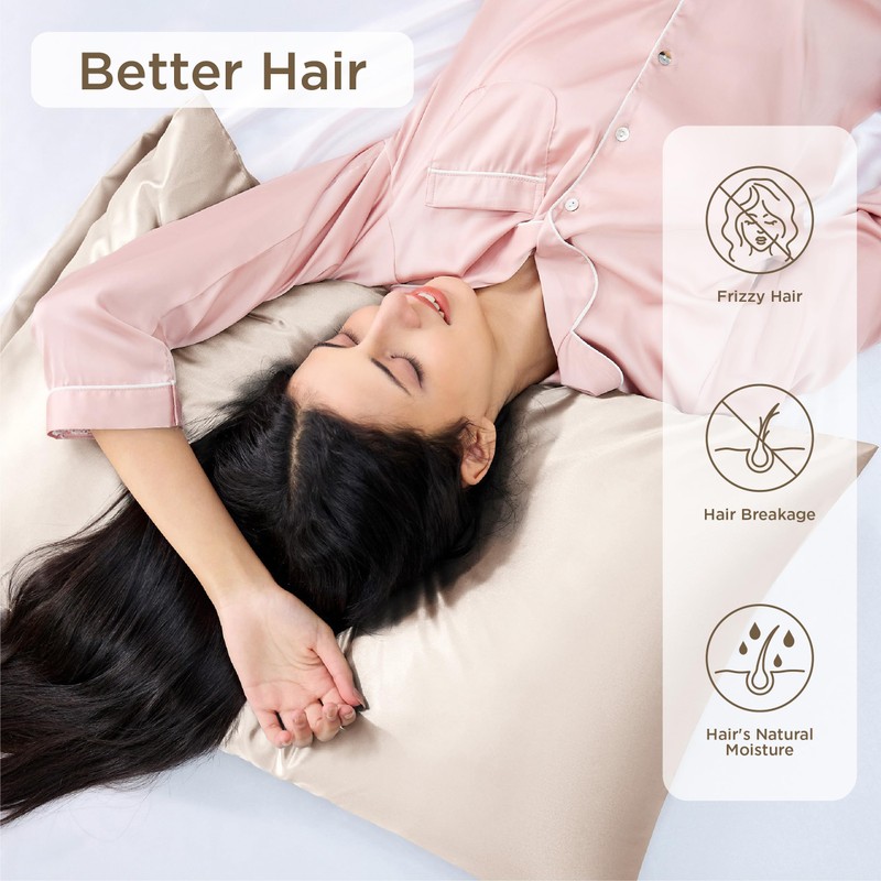 Bedsure Satin Pillowcase for Hair and Skin - Similar to