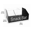 Snack Organizer for Countertop, Black & Clear Acrylic Snack Bar