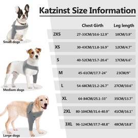 Recovery Sleeve Dog, Knee Support Dog Rear Leg, Elbow Bandage Dog, Elasticity Elbow Pads Front Right Left Leg for Wounds, Bandages, Anti Licking for Dogs, Grey XL