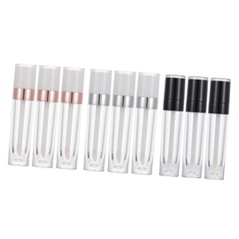 WOONEKY 9pcs Empty Tube of Lip Gloss Plush Makeup Bag Red Lipstick Case Lip Gloss Vials Lip Oil Containers Lip Gloss Wand Tubes Rose Gold Lip Gloss Tube Empty Lip Gloss Tube Plastic