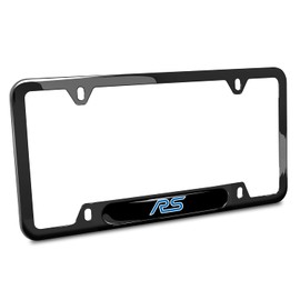 iPick Image Compatible with Ford Focus RS Black Nameplate Black 50 States Stainless Steel License Plate Frame