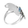 Exotic Graceful Butterfly Abalone Shell Inlay .925 Sterling Silver Ring