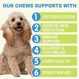 Itchy Dog Skin Relief, for Seasonal Allergies,120 Chews