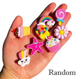 BOFYTR Lot of 50 PCS Random Shoe Charms for Croc Charms, Shoe Decoration Charms | Bracelet Wristband Accessories | Party Favors