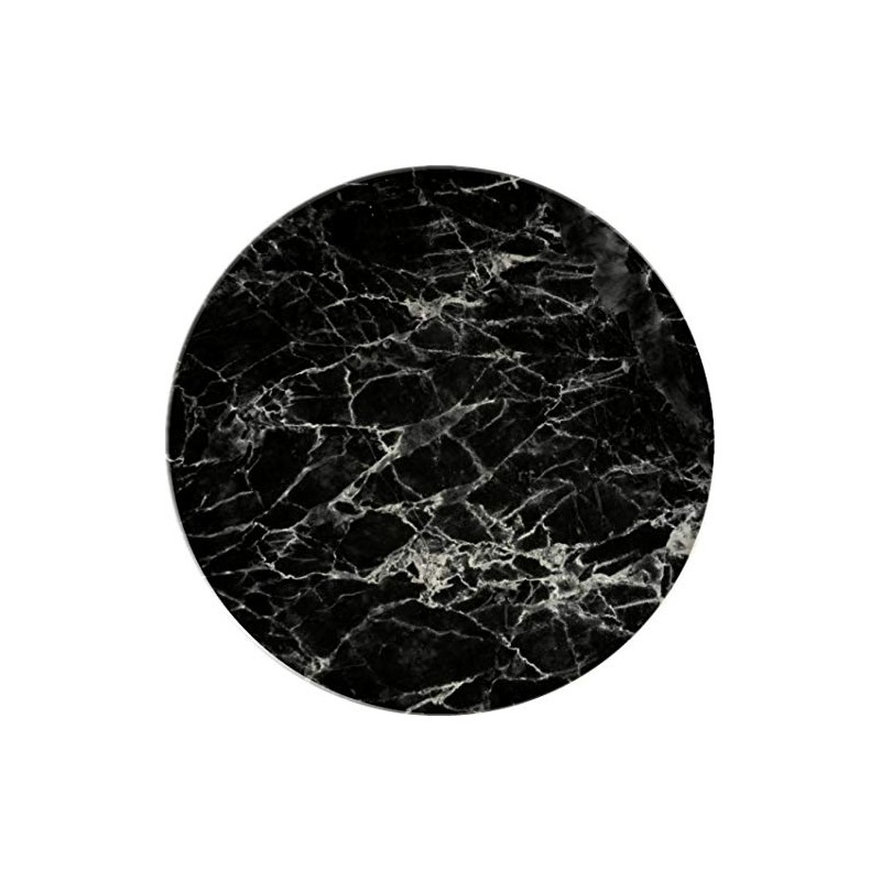 CoasterStone Black Marble Stoneware Trivet, 7 Inch Diameter, Neutral