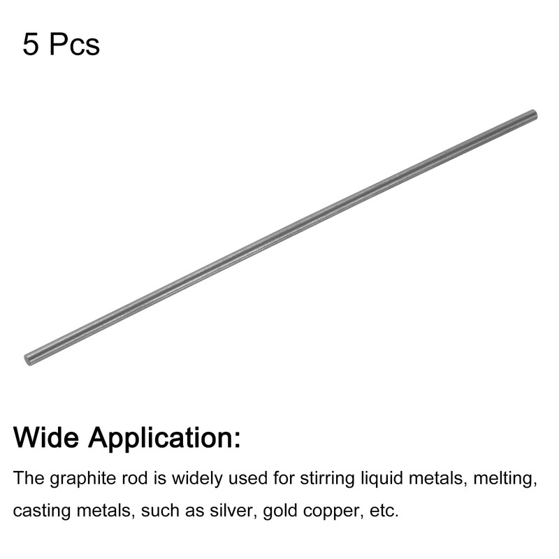 PATIKIL Graphite Rod, Graphite Stirring Rod, Cylindrical Stick, Carbon Rod,