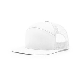 Richardson 168 7 Panel Trucker Hat - White, OSFM