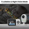 Simyke Smart Baby Monitor with 2 Cameras and Audio,App,Long Range,Night