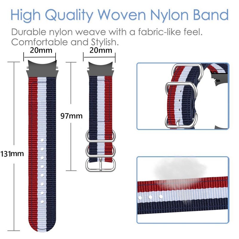 Smartwatch Wristbands Strap Canvas Smartwatch Replacement Band for Watch 4