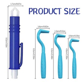 WOLMIK Tick Remover Set - 4 PCS Tick Remover Tool Set, Professional Tick Remover Kit with 1 Tick Removal Tweezers Pen & 3 Tick Hooks, Painlessly Tick Remover for Dogs Cats Horses and Other Human Pets