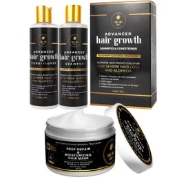 Rosemary Hair Growth Shampoo & Conditioner, Advanced hair treatment Set, Hair Treatment For Severe Hair loss Thinning hair. (TREATMENT & GROWTH/Shampoo Conditioner and Butter treatment)