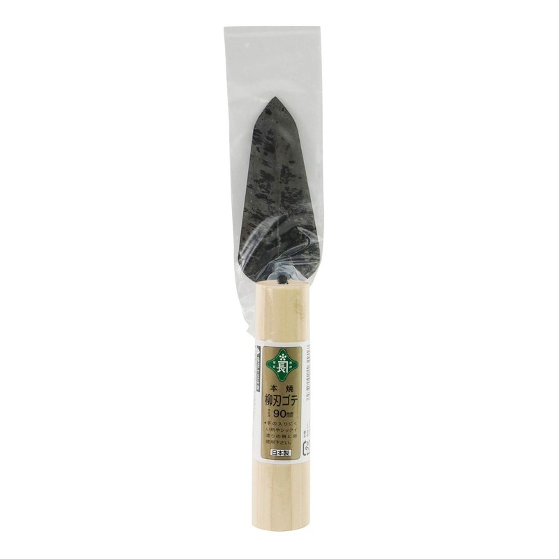 Green Long Honyaki Willow Blade Trowel, 3.5 inches (90