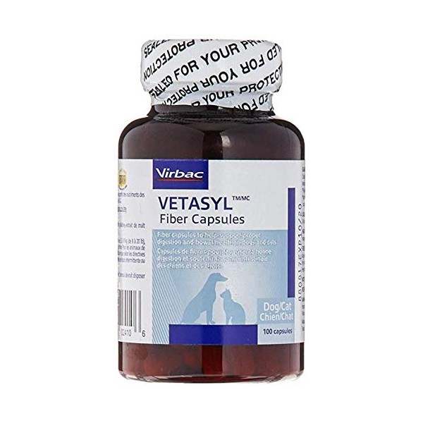Vetasyl Fiber Capsules, 500 mg, 100 Count, 5 Pack