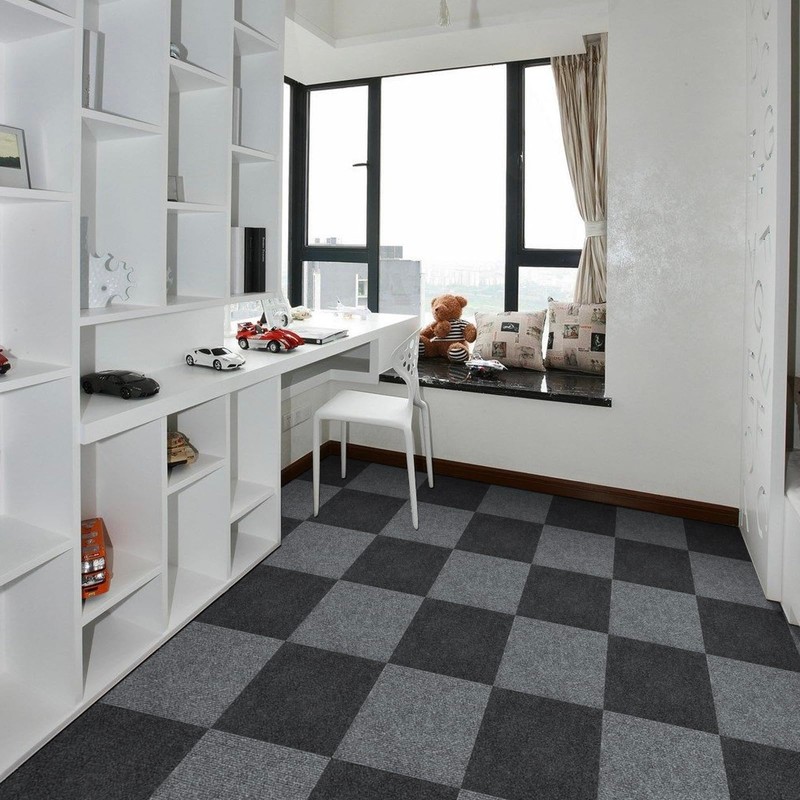 Alow 25pcs Carpet Tiles Peel and Stick,12" x 12" Carpet