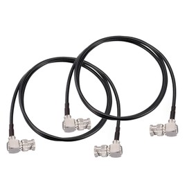 Superbat 3G/6G/HD SDI Cable 1m BNC Belden 1855A Cable 75ohm Male to Male(Both Right Angle,2Pcs) SDI Video Coaxial Cable Supports HD-SDI/3G-SDI/4K for Camera Broadcast CCTV Monitor SDI Converter etc.