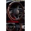 GZE Wood Grain Car Steering Wheel Covers 15 Inch Universal
