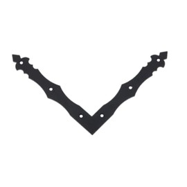 Gedotec Window Angle Antique Decoration | Pack of 2 Angle 90 Degrees Black | 150 x 150 x 20 mm | Screw-On Angle Fittings Antique Construction Angle Flat Angle Corner Angle Decorative Angle Wood