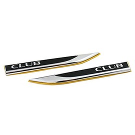 VW GOLF 7 5G Club Badge Original Emblem Side Wing Black Chrome
