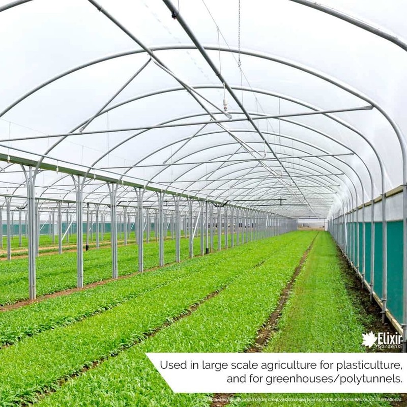 Elixir 2m Wide Black Polythene Sheeting Garden Cover Plastic (5m,