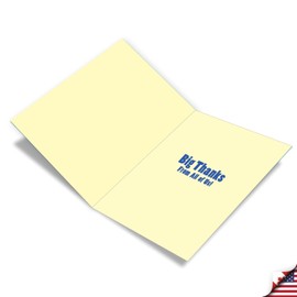 NobleWorks Jumbo Hysterical Thank You Greeting Card From Us 8.5 x 11 Inch with Envelope (1 Pack) Big, Jumbo Big Difference Brother-in-Law J8211TYG-US