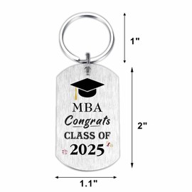 Viayen MBA Graduation Gift for Him Her– Inspirational Keyring Gift for MBA Graduates Business School Graduation for Men Women