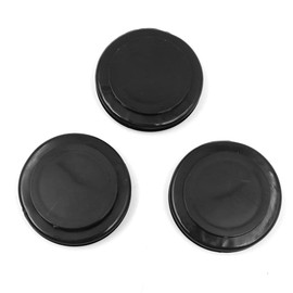Shiwaki 3 Sets 2 Inch Patio Table Umbrella Hole Ring and Cap Set, Standard Size Umbrella Thicker Hole Ring Plug and Cap Set Table Umbrella Hole Ring Cover Set (Black)