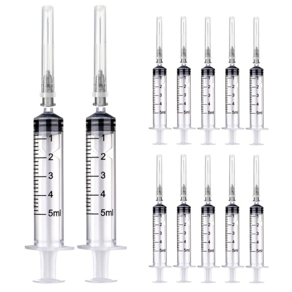 10 Pack 5 ml/cc Plastic Tube with 22G-30 mm Stainless