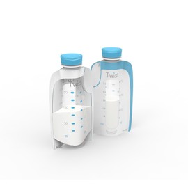 Kiinde Twist Pouch Breast Milk Storage Bags for Pumping, Freezing, and Feeding. Direct pump, direct feed, pre-sterilized, 6 Ounce (Pack of 40)