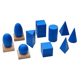 Kid Advance Montessori Geometric Solids with Stands and Bases