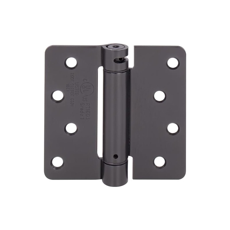 Stone Harbor Hardware Self-Closing Door Hinge, 4 Inches, 1/4" Radius