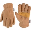 Wells Lamont Men's Insulated Split Cowhide Winter Leather Work Gloves,