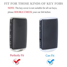 YALNORVA for GMC Chevy Key Fob Cover with Keychain, Key Fob Case Cover Fits for GMC Sierra Acadia Terrain 2500hd 1500 3500hd Yukon Chevy Silverado Suburban Car Accessories Smart Key