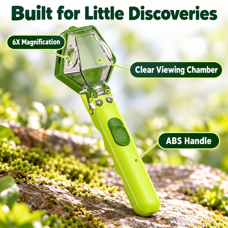 6X Magnifying Bug Catcher for Kids – Handheld Insect Viewer