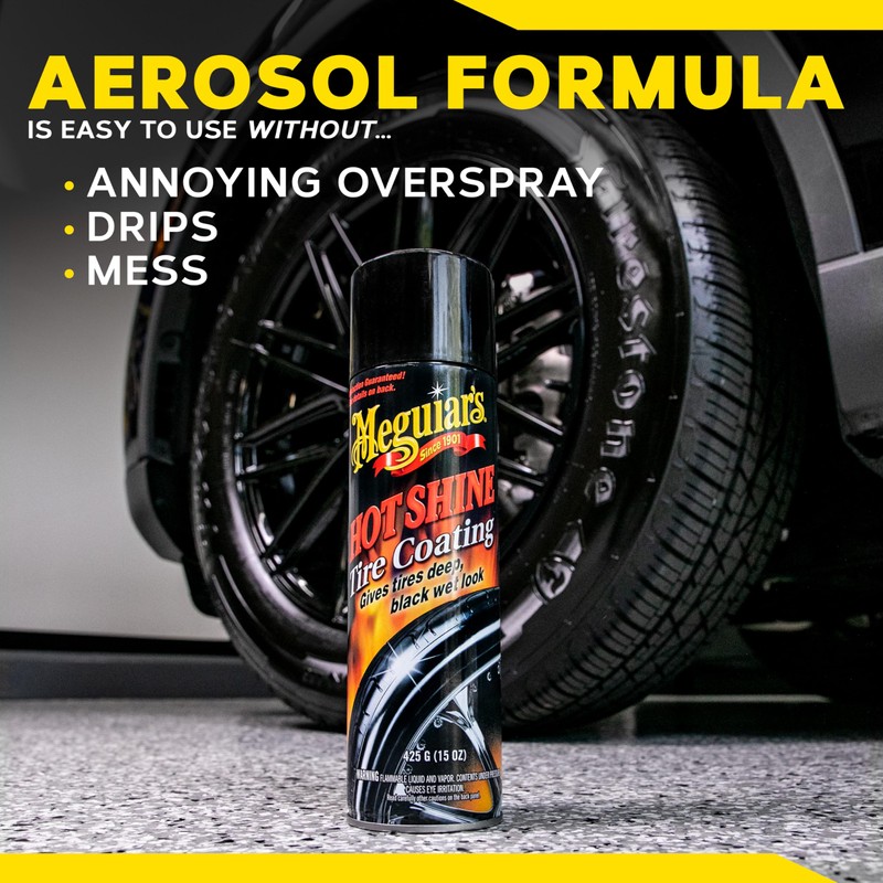 Meguiar's Hot Shine High Gloss Tire Coating - Get Long-Lasting