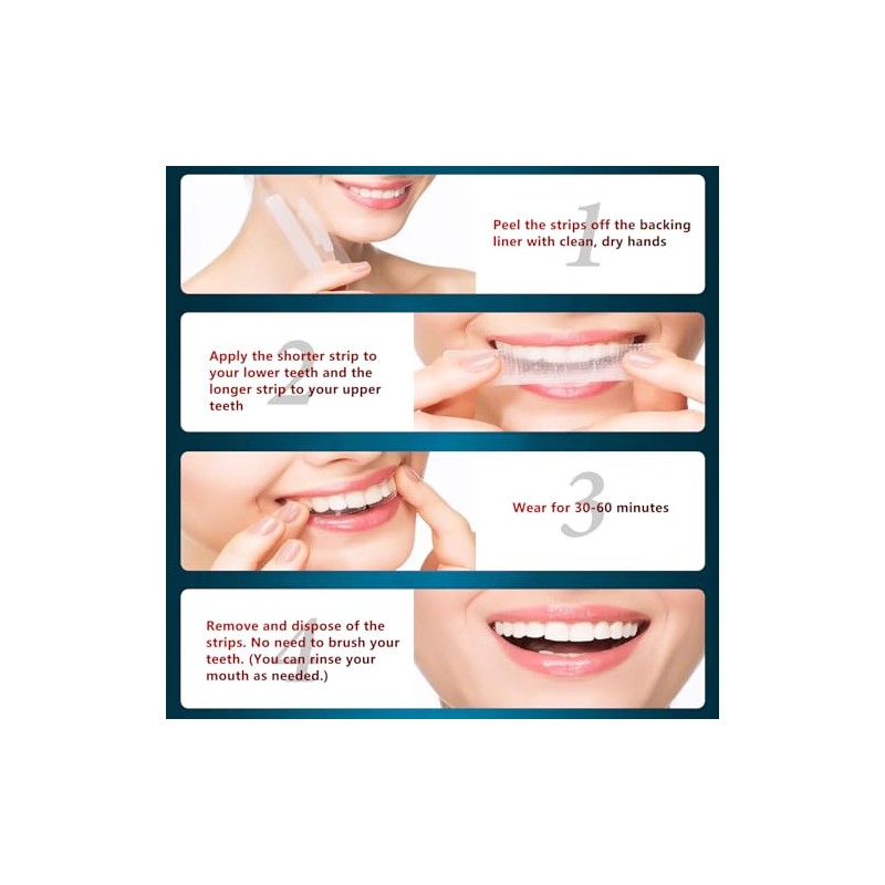 Teeth Whitening Strips for Tooth White: Professional Dentist Formulated Teeth
